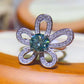 1 Carat Moissanite Flower Shape Open Ring