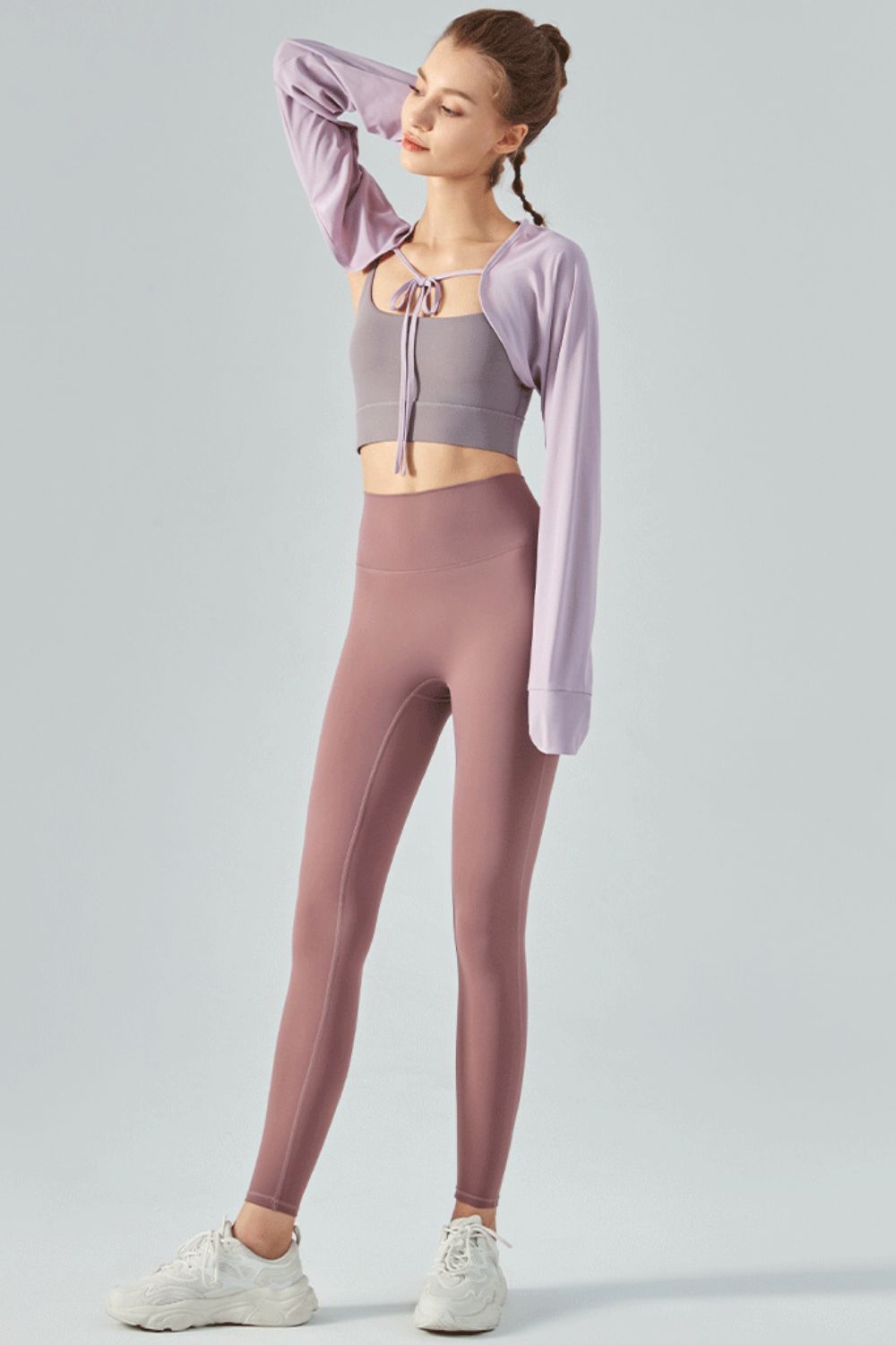 Tie Front Long Sleeve Sports Bolero