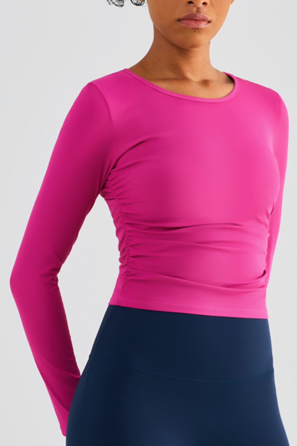 Lightweight Round Neck Long Sleeve Sports Top