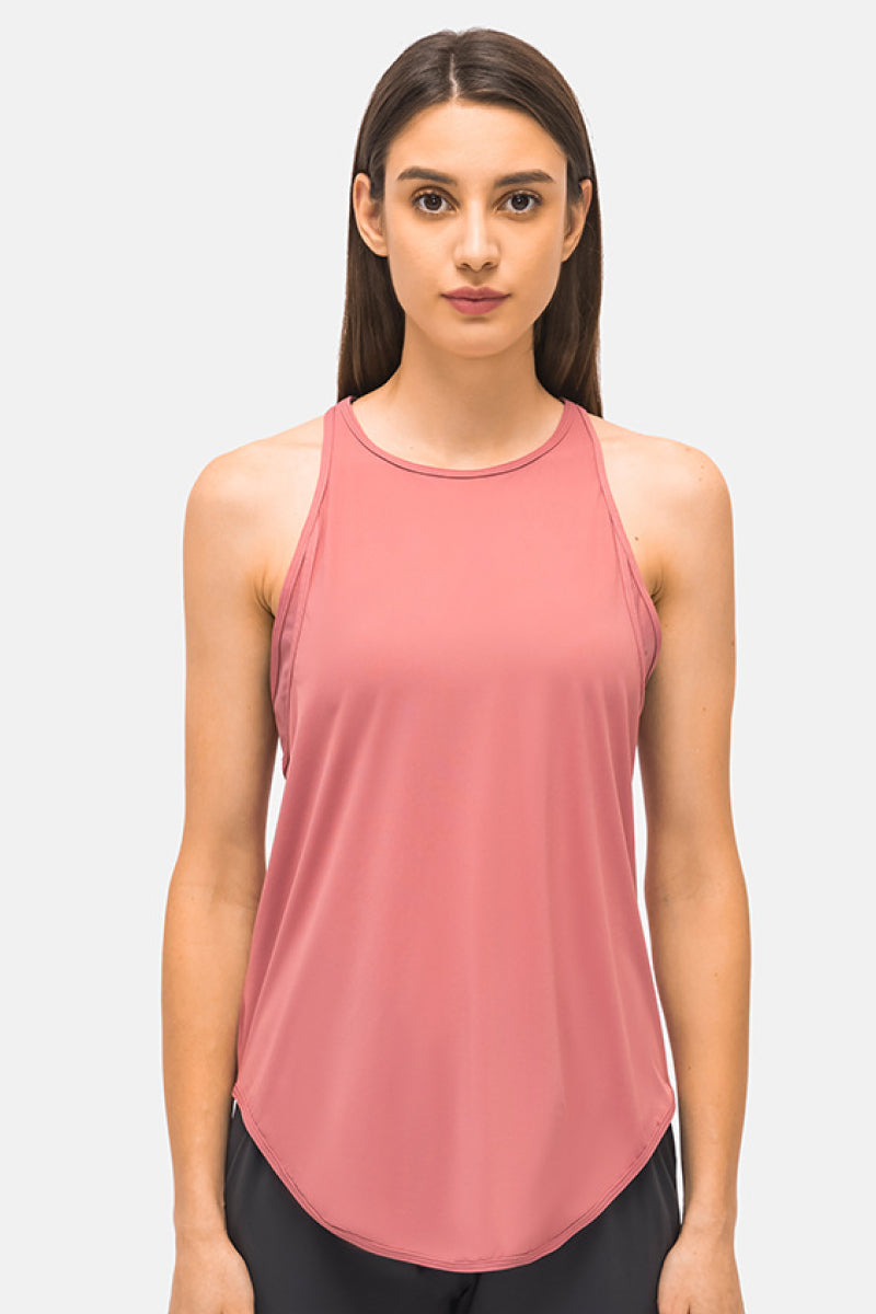 Cut Out Back Sports Tank Top