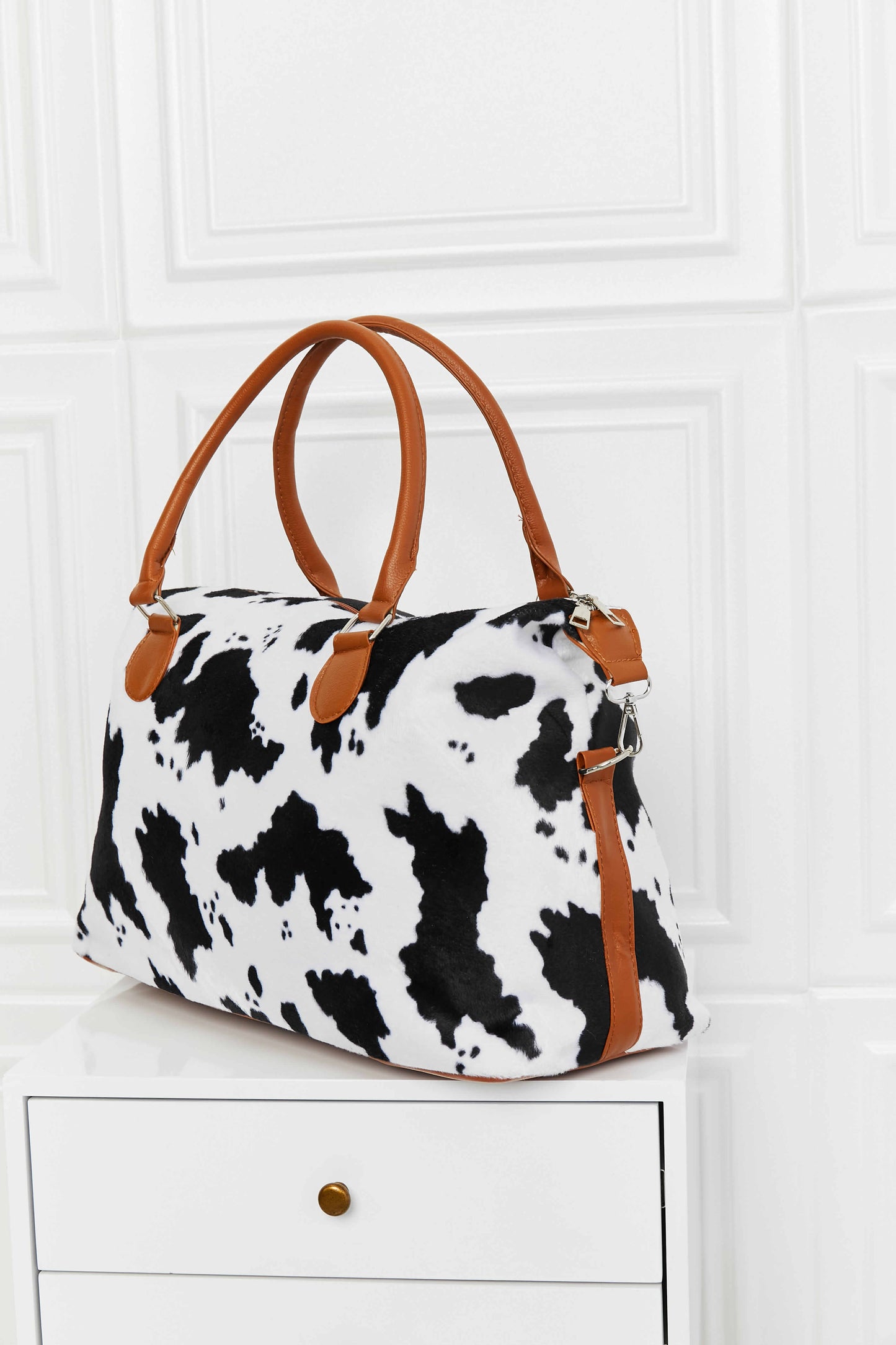 Animal Print Brushed Weekender Bag